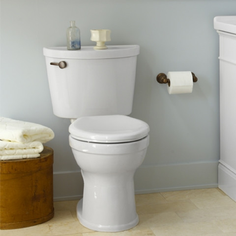 Two-Piece Right Height Elongated 1.28GPF Toilet with Right Hand Trip Lever with 12-in Rough-In