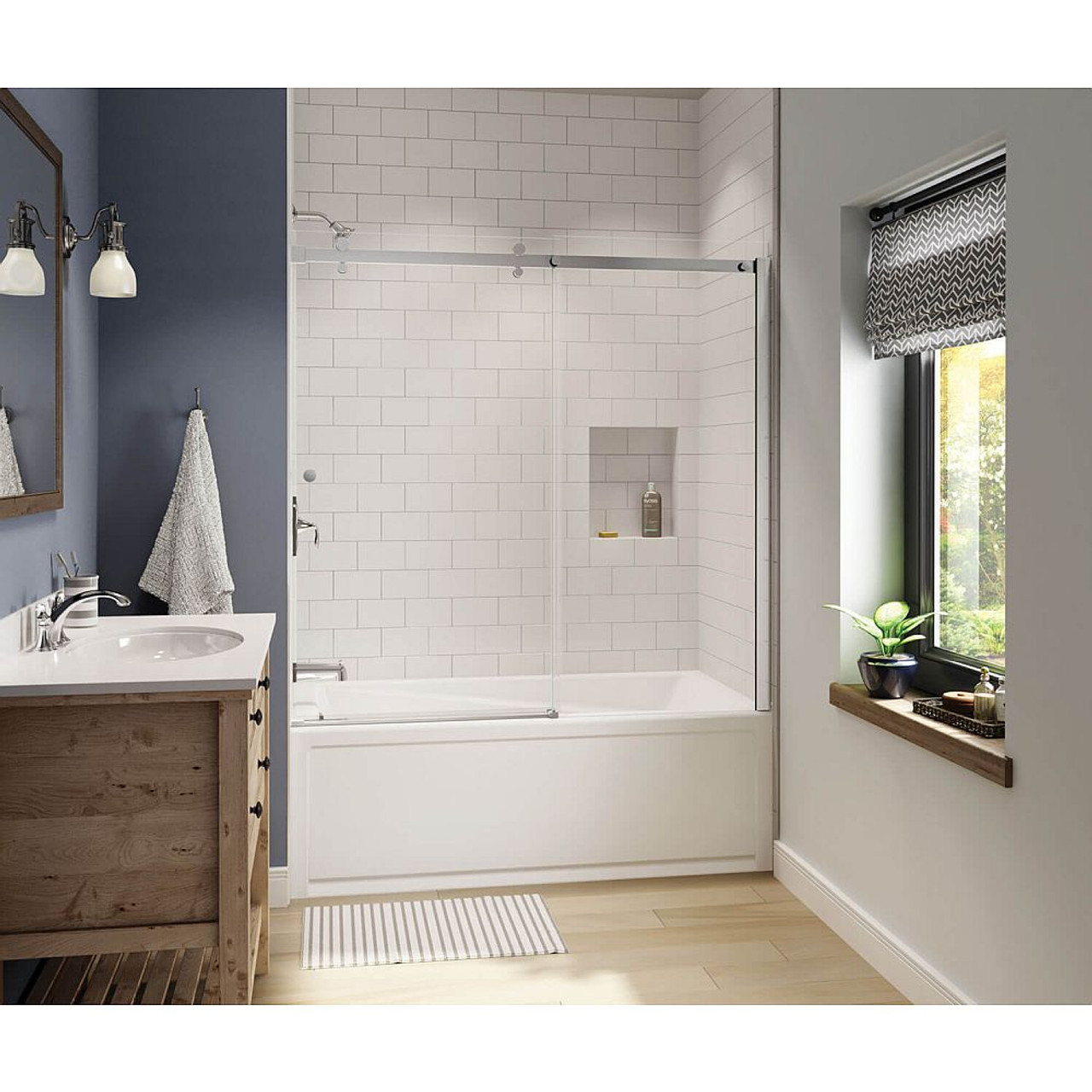 60in x 36in x 18in Rectangular Alcove Acrylic Soaking Bathtub with Left-Hand Drain, in White 60in x 36in x 18in Rectangular Alcove Acrylic Soaking Bathtub with Left-Hand Drain, in White