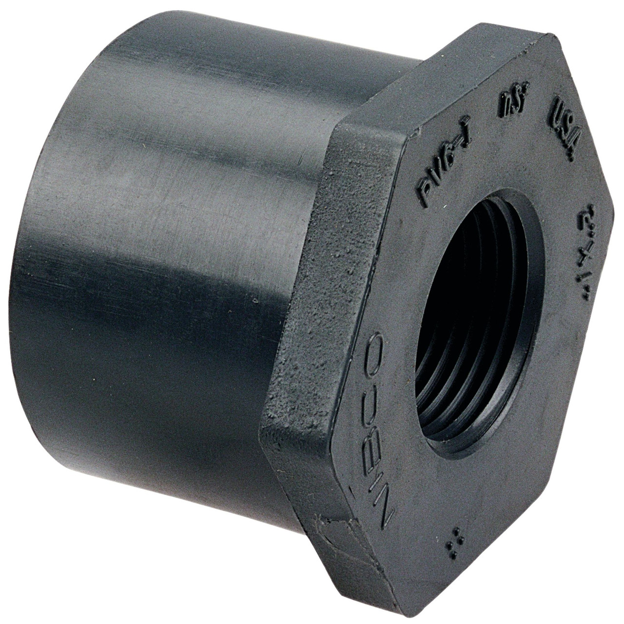 CA13550-B50 4518-3 1/2X1/4 SPGXT BUSH PVC 80, Flush Spigot x Thread Reducer Bushing Spg x FPT - PVC Schedule 80, 4518-3  - Box of 50