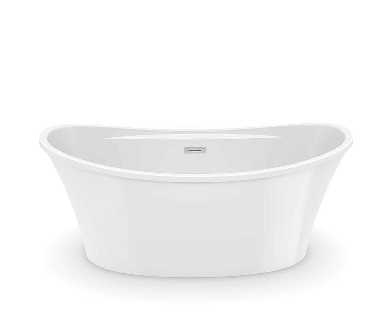 66in x 36in x 28in Oval Acrylic Freestanding Soaking Bathtub with Center Drain, in White 66in x 36in x 28in Oval Acrylic Freestanding Soaking Bathtub with Center Drain, in White