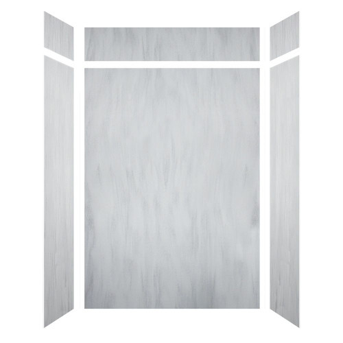 Transolid LWKX60368412-190 Lusso 60-in x 36-in x 84/12-in Glue To Wall 6-Piece Transition Shower Wall Kit, Bellanca