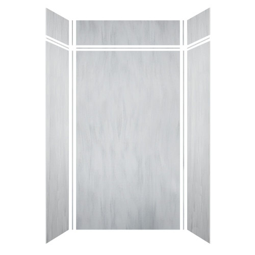 LWKX48368412-190 Lusso 48-in x 36-in x 84/12-in Glue To Wall 6-Piece Transition Shower Wall Kit, Bellanca