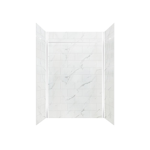 PPWKX60368412-60 Prodigy Plus 60-in x 36-in x 84/12-in Shower Wall Kit, Calcite (8-in x 16-in Horizontal Tile Pattern with Stone Color)