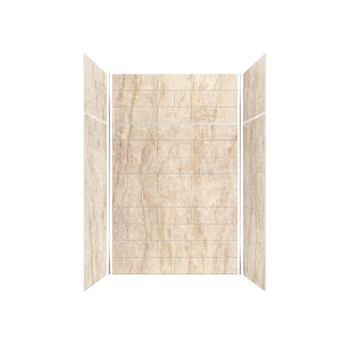 PPWKX60367224-62 Prodigy Plus 60-in x 36-in x 72/24-in Shower Wall Kit, Aztec (8-in x 16-in Horizontal Tile Pattern with Stone Color)