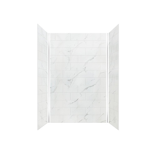 PPWK603696-60 Prodigy Plus 60-in x 36-in x 96-in Shower Wall Kit, Calcite (8-in x 16-in Horizontal Tile Pattern with Stone Color)