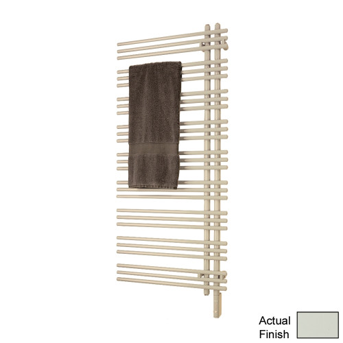 Electric Towel Radiator Plug-In Left-Hand 52-in H x 23-in W Gray White