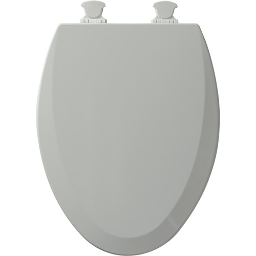 Wood Elongated Toilet Seat in Ice Grey