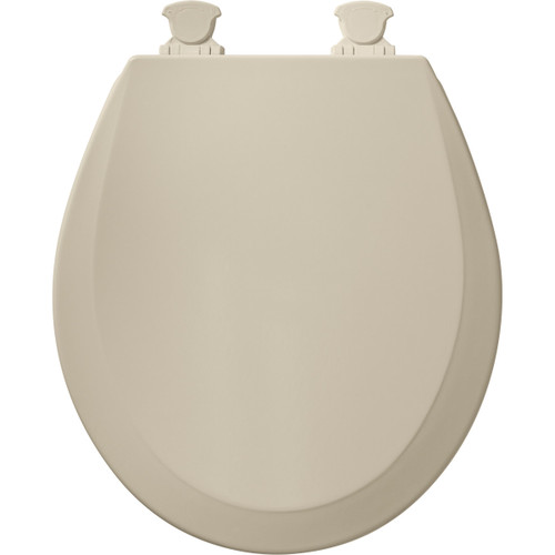 Wood Round Toilet Seat in Almond