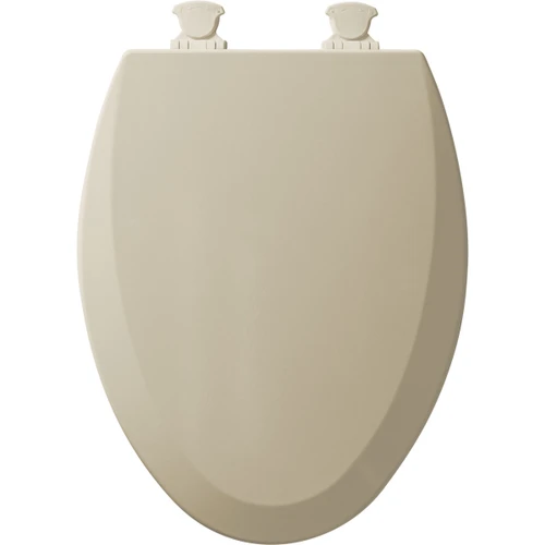Wood Elongated Toilet Seat in Bone