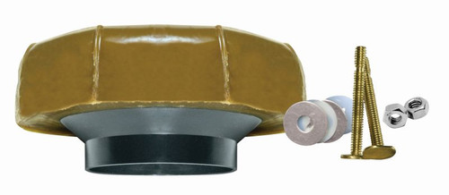 Extra Thick Reinforced Toilet Wax Ring with Flange and Bolts.