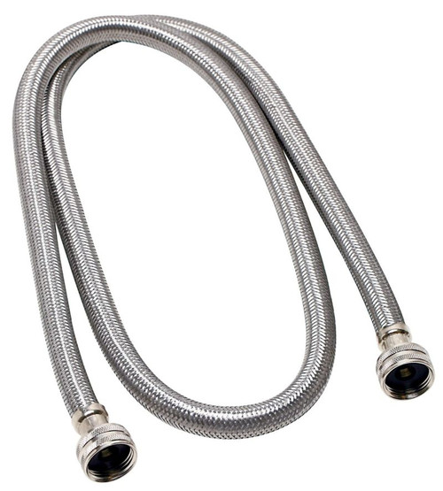 Fluidmaster 9WM60HE Stainless Steel 60-in High Efficiency Washing Machine Connecter with 3/4-in x 3/4-in Hose Fittings
