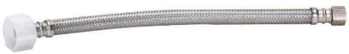 Braided Stainless Steel 9-in Toilet Connector with 1/2-in I.P. Female Straight Thread x 7/8-in Female Ballcock Thread
