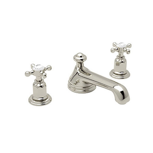 Rohl U.3706X-PN-2 Widespread Bathroom Faucet and Pop-Up Drain in Polished Nickel