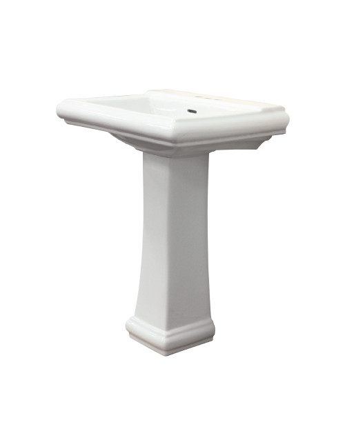 Vitreous China Pedestal Leg in White