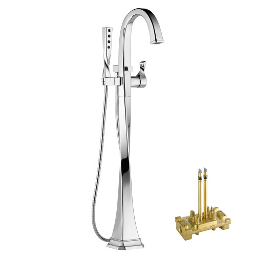 Brizo KT70130-R-PC Single Handle Freestanding Tub Filler Trim Kit in Polished Chrome