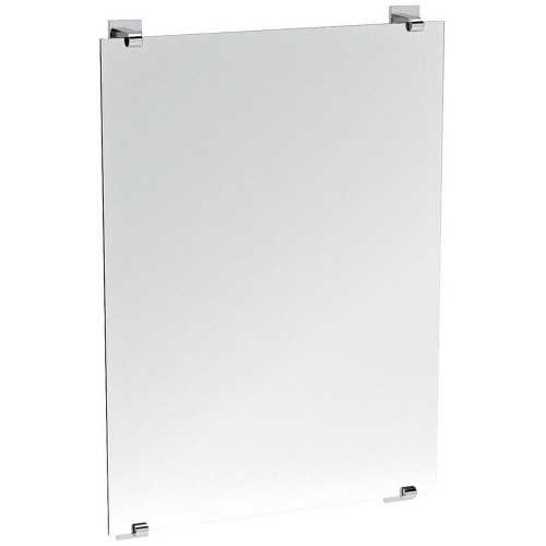 Frameless Rectangular Bathroom Mirror in Chrome