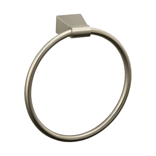 Wall Mounted Towel Ring in Satin Nickel