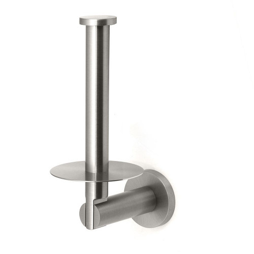 Channel Upright Bathroom Tissue Holder in Satin Nickel