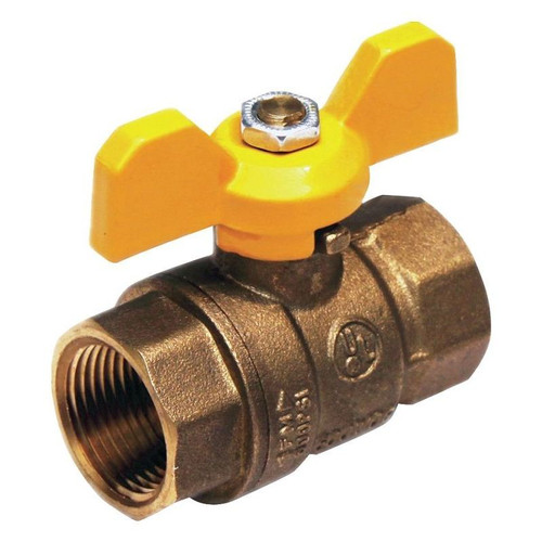 Brass Ball Valve, Inline, FNPT, 3/4-in
