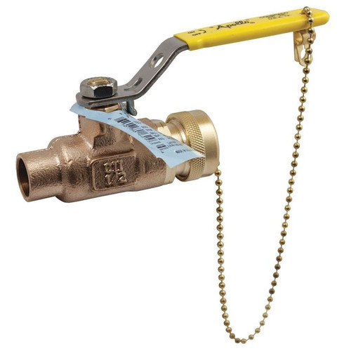 LF Bronze Ball Valve, Solder, 1/2-in