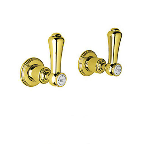 Rohl U.3750LSP-IB-2 Pair of 1/2in Concealed Wall Valves in English Gold