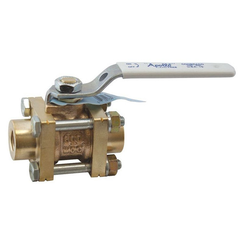 LF Bronze Ball Valve, Inline, FNPT, 3/8-in