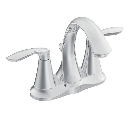 Moen 6410 Double Handle Centerset Bathroom Faucet in Chrome