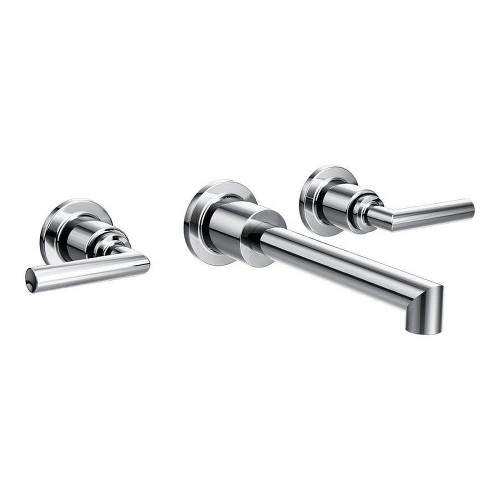 Moen TS43003 Double Handle Wall Mounted Bathroom Faucet in Chrome