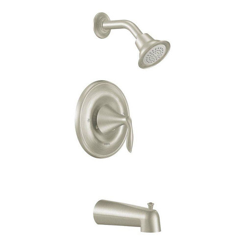 Moen T2133BN Bath and Shower Faucet with Posi-Temp Pressure Balanced Trim in Brushed Nickel