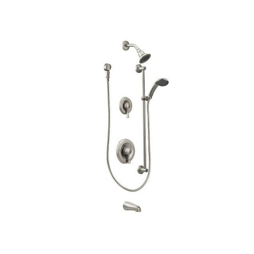 Moen T8343EP15CBN Bath and Shower Faucet with Posi-Temp Pressure Balanced Trim in Classic Brushed Nickel