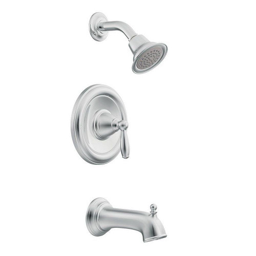 Moen T62153 Bath and Shower Faucet with Posi-Temp Pressure Balanced Trim in Chrome