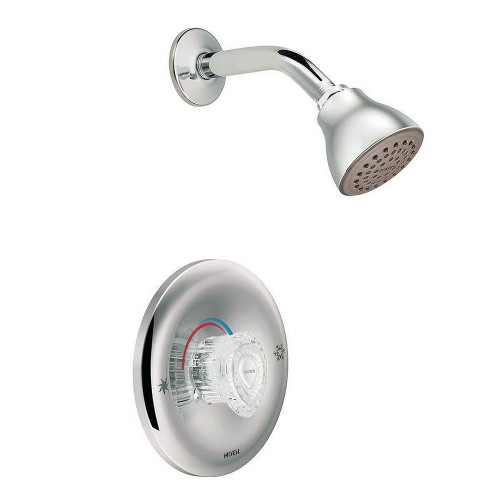 Moen T182EP Posi-Temp Pressure Balanced Shower Trim with Shower Head in Chrome