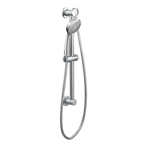 Moen 3868EP Single Function Hand Shower Package with Hose and Slide Bar in Chrome