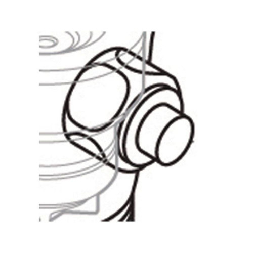 Manual Override Button for Flush Valve in Chrome