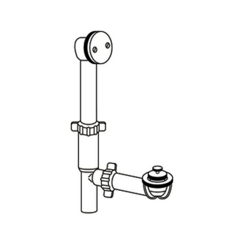 Tub Drain with Plastic Tubing and Lift-N-Drain Assembly in Chrome