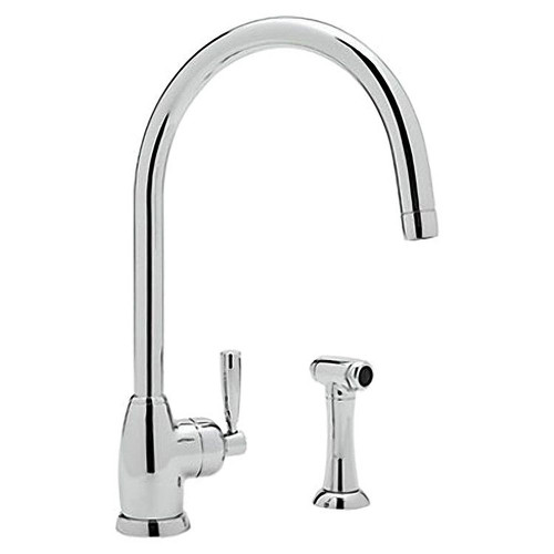 Mimas Kitchen Faucet and Metal Lever Handle in Polished Chrome