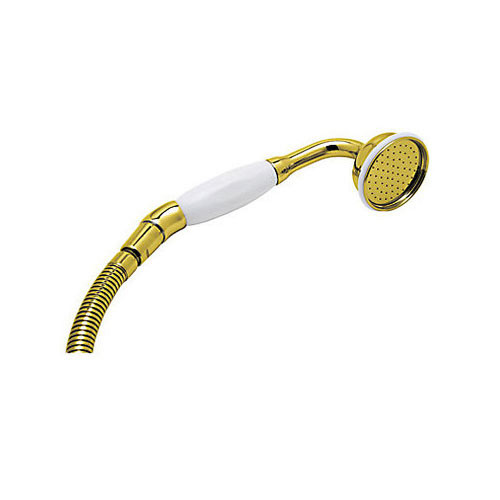 Inclined Hand Shower and 60in Hose in English Gold