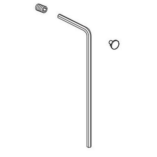 Two Handle Buttons and Set Screws in Brilliance Stainless