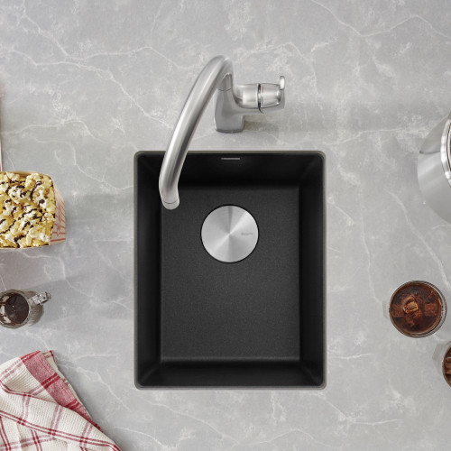 18.11-In X 13.78-In Single-Basin Granite Undermount Residential Kitchen Sink in Anthracite