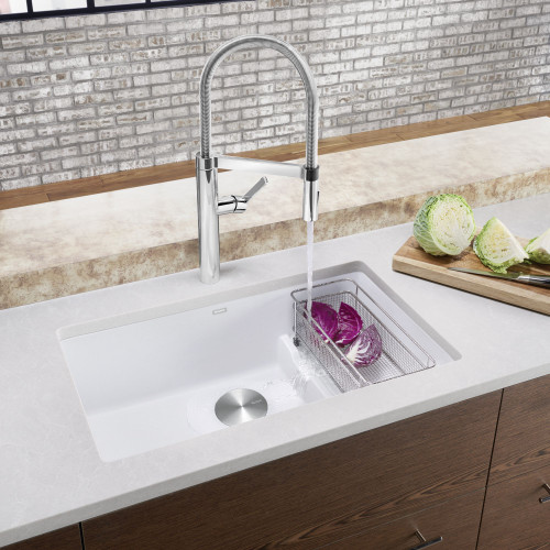 18.125-In X 28.75-In Single-Basin Granite Undermount Residential Kitchen Sink in White