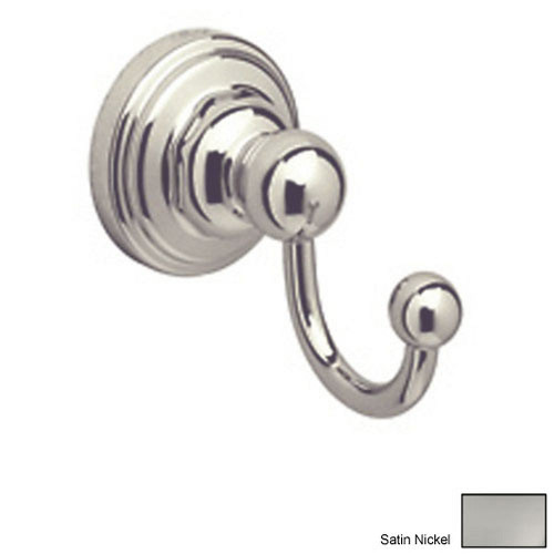 Single Hook Robe Hook in Satin Nickel