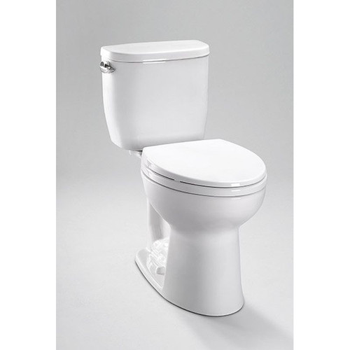 1.28 GPF Two-Piece Elongated Toilet - Seat Not Included in Cotton