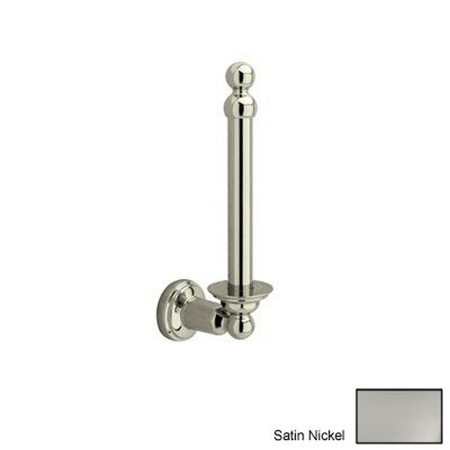 Single Post Spare Toilet Paper Holder in Satin Nickel