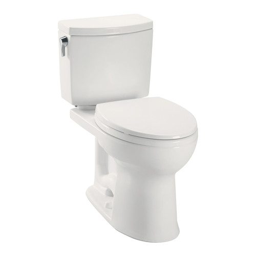 1 GPF Two Piece Elongated Toilet with SanaGloss Ceramic Glaze - Seat Not Included in Colonial White