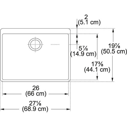 Franke Manor House MHK110-28WH Drop In Fireclay Kitchen Sink in White