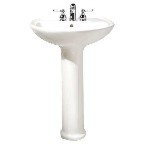 American Standard 0236411.020 Cadet 4-in Centerset Pedestal Sink Top and Leg Combination, White