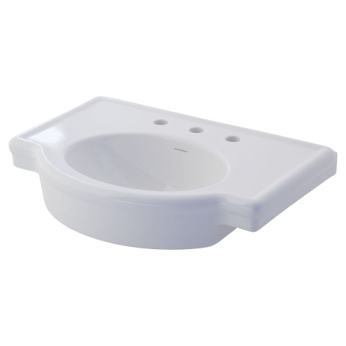 American Standard 0282008.020 Retrospect 8-in Widespread Pedestal Sink Top, White