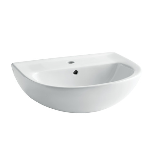 Pedestal Lavatory Top without Pedestal Leg with Single Faucet Hole in White