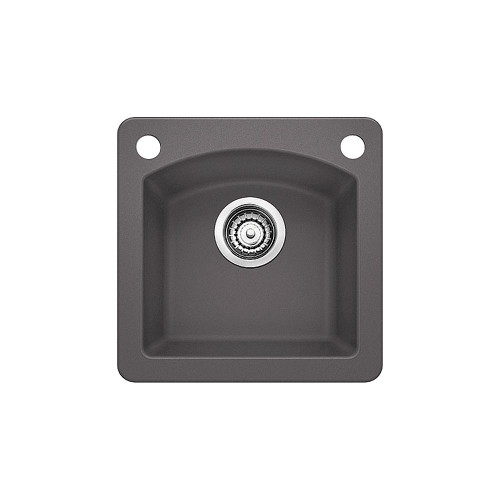 Bar Sink 2-Hole, Silgranit II in Cinder