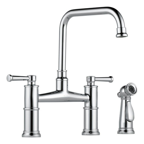 Brizo 62525LF-PC Deck Mounted Kitchen Faucet in Polished Chrome